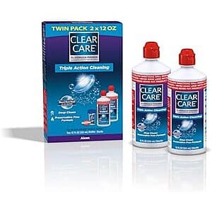 2-Pack 12-Oz Clear Care Contact Lens Cleaning & Disinfecting Solution $6.85 + Free Shipping