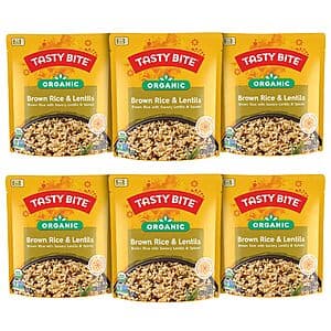 6-Pack 8.8-Oz Tasty Bite Organic Brown Rice & Lentils Microwavable Entrees $13.15 w/ Subscribe & Save