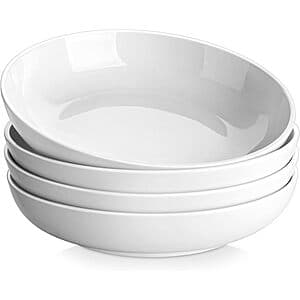 4-Pk 56-Oz MALACASA 10" Porcelain Bowls (Ivory White) $19.80