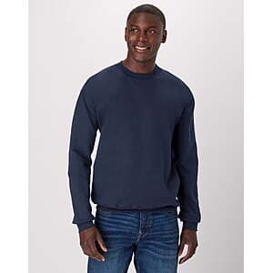 Hanes Crewneck Pullover Heavyweight Fleece Sweatshirt (Navy, S or M only) $7