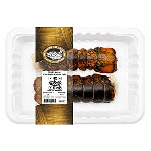 Amazon Fresh: 2-Pack 3-Oz Frozen, Wild Caught, Cold Water Lobster Tails $5 (Select Locations)