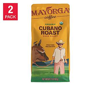 Costco Members: 2pk 2lb Mayorga Café Cubano Dark Roast Organic Whole Bean Coffee $35 + Free Shipping