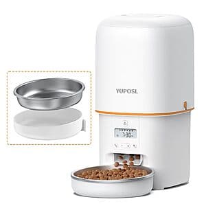 Prime Members: 4-Liter Yupsol Automatic Cat Feeder (White) $22.10 + Free Shipping
