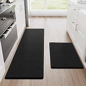 2-pc StepRite Cushioned Anti Fatigue Kitchen Mats (black) $19.10