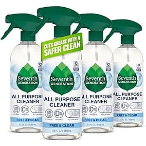 4-Pk 23-Oz Seventh Generation All Purpose Cleaner (Free & Clear) $11.50 w/ S&S