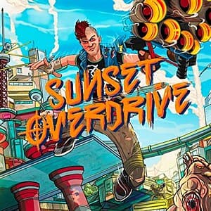 Sunset Overdrive video game cover art or product listing image.
