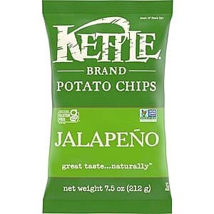 Select Accts: 7.5-Oz Kettle Brand Kettle Potato Chips (Jalapeno) $2.20 w/ S&S