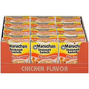 12-Pack 2.25-Oz Maruchan Ramen Instant Lunch Cups (Chicken Flavor) $4.55