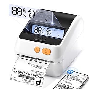 Phomemo Thermal Shipping Label Printer w/ LCD Screen & Built-In Label Bin $60 + Free S&H