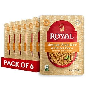 Prime Members: 6-Pk 8.5-Oz Royal Microwavable Basmati Rice (Mexican Street Corn) $8.10 w/ S&S + Free S&H