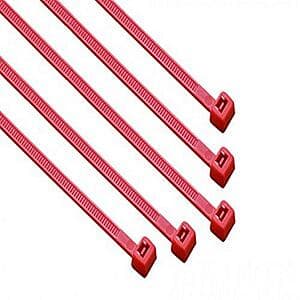 100-Count 4" South Main Hardware Standard Nylon Cable Ties (Red) $1.25