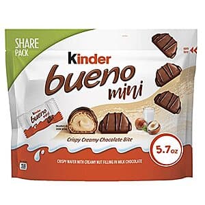5.7-Oz Kinder Bueno Mini Milk Chocolate & Hazelnut Cream Chocolate Bars $2.70