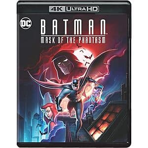 Batman: Mask of the Phantasm 4K UHD + Digital Blu-ray case and disc.