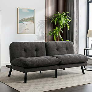 72" Mainstays Camden Cozy Futon (Charcoal Boucle Fabric) $78 + Free Shipping