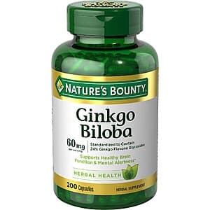 Prime Members: 200-ct Nature's Bounty Ginkgo Biloba Supplement Capsules (60mg) $6.50 w/ Subscribe & Save