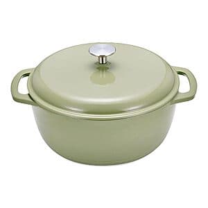 7.3-qt Amazon Basics Enameled Cast Iron Dutch Oven Pot w/ Lid (olive) $33.60