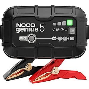 NOCO GENIUS5: 5-Amp 6V / 12V Automatic Smart Battery Charger & Maintainer $56 + Free Shipping