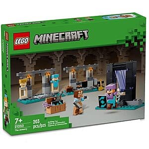 203-Piece LEGO Minecraft The Armory Building Set $12.80
