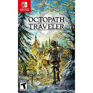 Octopath Traveler II Nintendo Switch game case displayed against a neutral background.