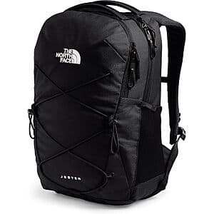 The North Face Women's Jester Everyday Backpack in neutral tone with multiple compartments and shoulder straps.