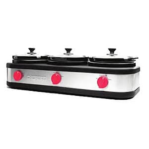 Chefman Triple Slow Cooker & Buffet Server $18.40 + Free S&H