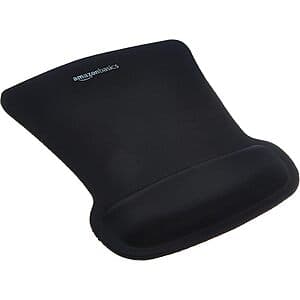 Amazon Basics Irregular Ergonomic Gel Computer Mouse Pad w/ Wrist Rest $6