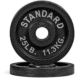 2x 25-lbs CAP Barbell Olympic Weight Plate w/ 2" Center Hole $37.50 + Free S&H