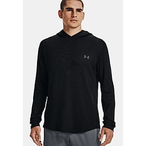 Under Armour Men's UA Waffle Hoodie (Black / Graphite, Size SM, MD or XL) $16 + Free Shipping