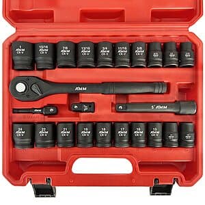 24-Piece AMM 1/2" Drive Master Impact Socket Set $27.30