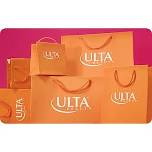 Ulta Beauty e-gift card displayed on a digital screen or device.