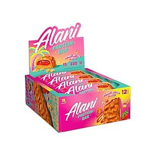 12-Ct Alani Nu Protein Bars (Peanut Butter & Jelly) $11.40 w/ S&S