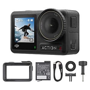 DJI Osmo Action 4 Essential Combo 4K/120fps Waterproof Action Camera $199 + Free S&H