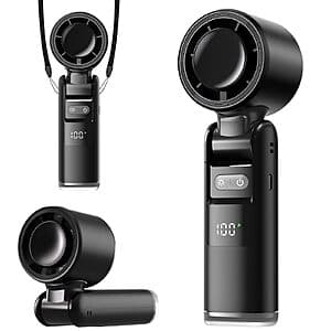 Lerat 3-in-1 4000mAh Portable Handheld Turbo Fan $7