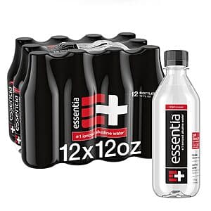 Select Accts: 12-Pk 12-Oz Essentia Ionized Alkaline Water $3.50 w/ S&S