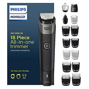 18-Pc Philips Norelco Series 5000 All-in-One Rechargeable Trimmer $33.95