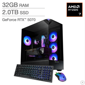 iBUYPOWER Element PC: AMD Ryzen 7 9800X3D, RTX 5070, 32GB DDR5 RAM, 2TB SSD $1600 (Costco Members) + $15 Shipping