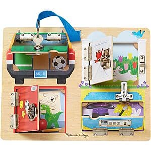 Melissa & Doug Locks and Latches Board Wooden Educational Toy $11.55