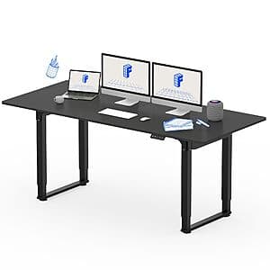 71" x 32" FLEXISPOT 4 Leg Electric Split-Top Standing Desk (Black) $256 + Free Shipping