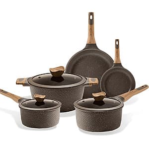 8-Piece Carote Nonstick Granite Induction Cookware Set (Brown) $50 + Free Shipping