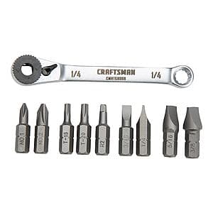 Select Stores: 10-Piece CRAFTSMAN 3-in Ratcheting Multi-Bit Screwdriver Set $9.90 In-Store Purchase Only