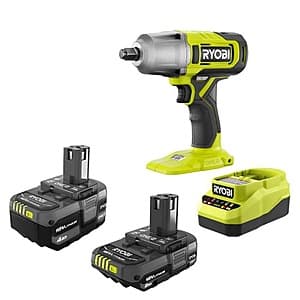 RYOBI ONE+ 18V Cordless 1/2" Impact Wrench + 2Ah & 4Ah Starter Kit $99 + Free Shipping