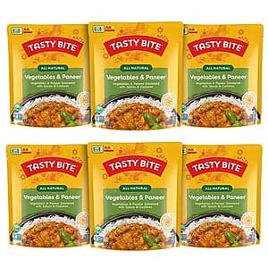 6-Pk 10-Oz Tasty Bite Indian Vegetables & Paneer Microwaveable Ready to Eat Meal $12 w/ S&S