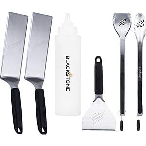 6-Piece Blackstone Deluxe Stainless Steel Griddle Cooking Tool Kit $26.25