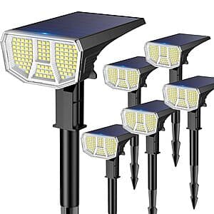 Prime Members: 6-Pk LETMY Outdoor Solar LED Stake Spot Lights $18.45 + Free S&H