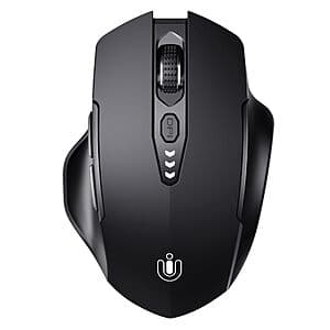 Uineer Tri-Mode Wireless Rechargeable Bluetooth Mouse (Black) $9