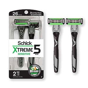 Schick Men's Disposable Razors (various) + $3 Walmart Cash $6.47