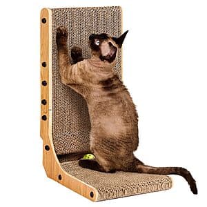 Prime Members: EHEYCIGA Cardboard Cat Scratcher (11.4" x 9.75" x 19", Brown) $11.20 + Free Shipping