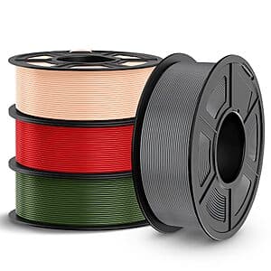 4-Pack 1kg TECBEARS 1.75mm PETG 3D Printer Filament Bundles (Various) $33