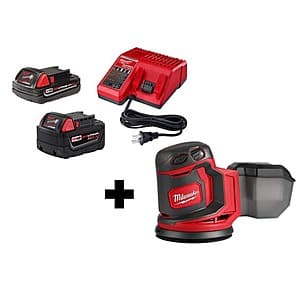 Milwaukee M18 18V 5" Random Orbit Sander w/ 5.0 Ah + 2.0 Ah Battery & Charger $149 + Free Shipping