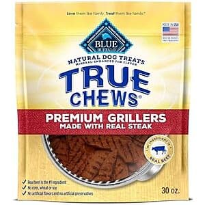30-Oz Blue Buffalo True Chews Premium Grillers Natural Dog Treats (Steak) $10.60 w/ Subscribe & Save